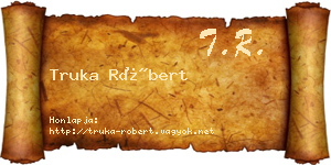 Truka Róbert névjegykártya